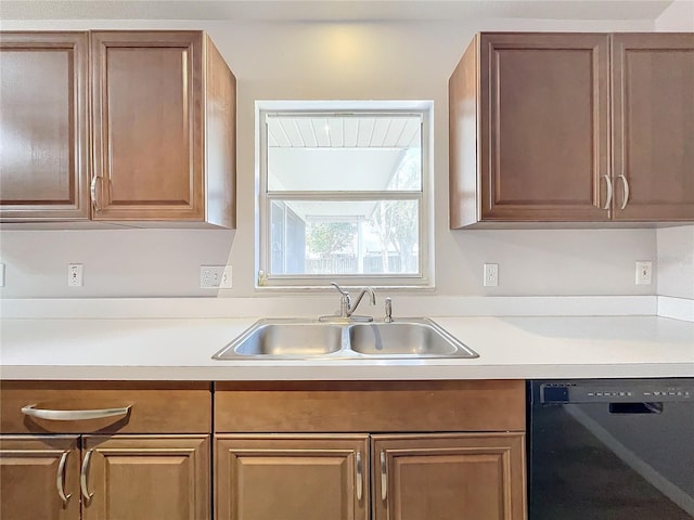 kitchen with sink and dishwasher