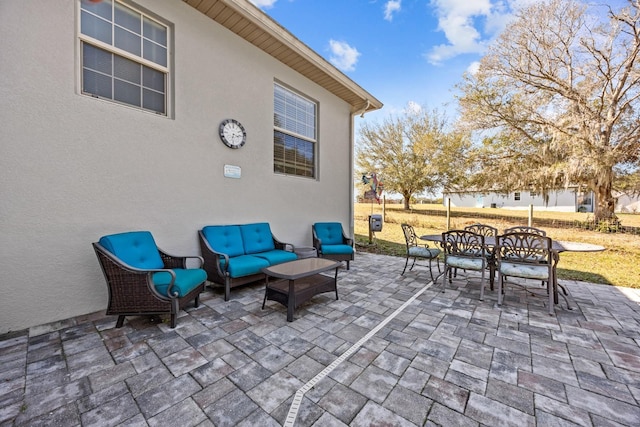 view of patio / terrace featuring outdoor lounge area