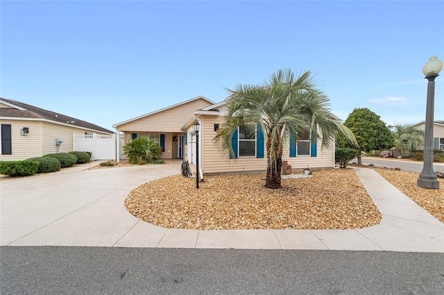 view of ranch-style home