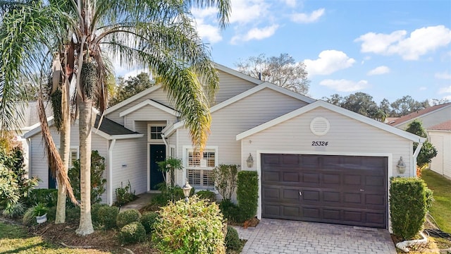 view of front of home featuring a garage