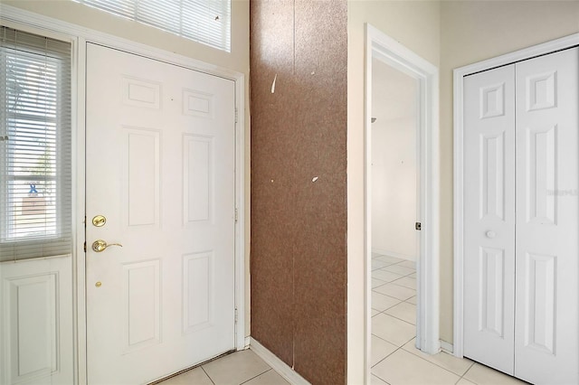 view of tiled entryway