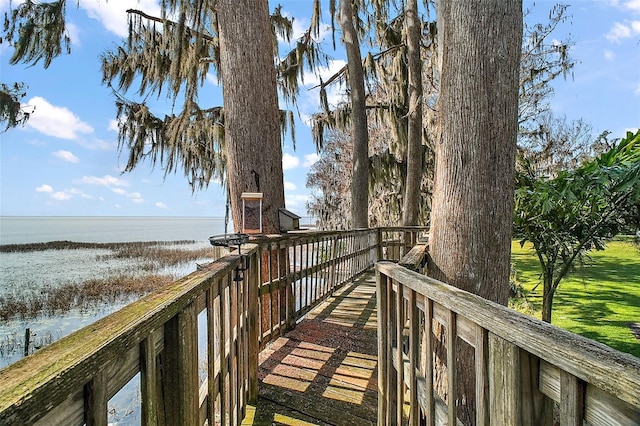 view of home's community featuring a water view