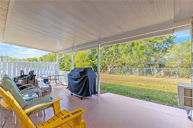 view of patio featuring area for grilling