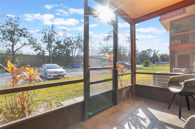 view of sunroom