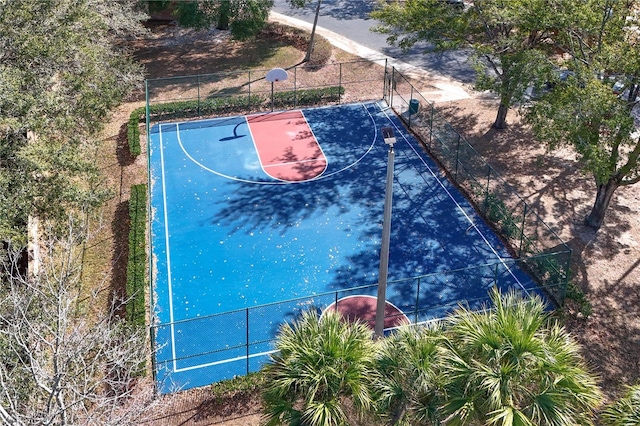 view of basketball court