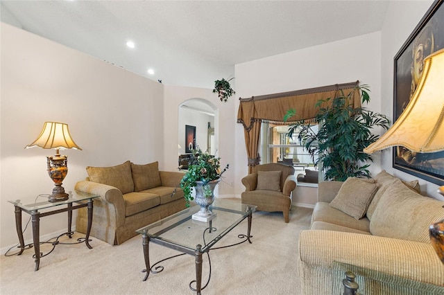 view of carpeted living room