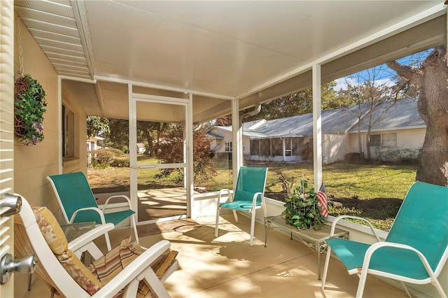 view of sunroom