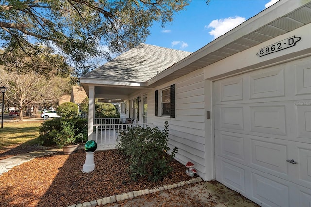 view of home's exterior with a porch