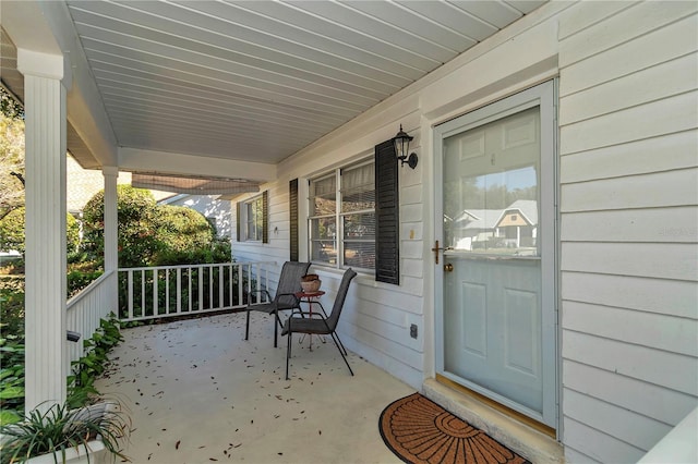 view of patio with covered porch