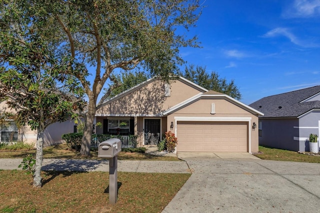 ranch-style house with a garage