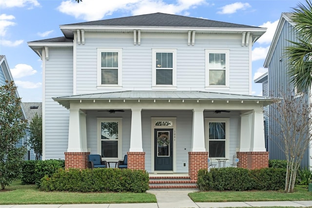 view of front of house with covered porch