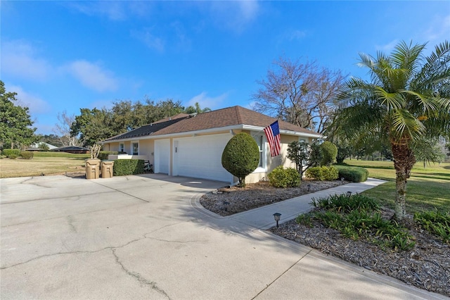 view of side of home with a garage