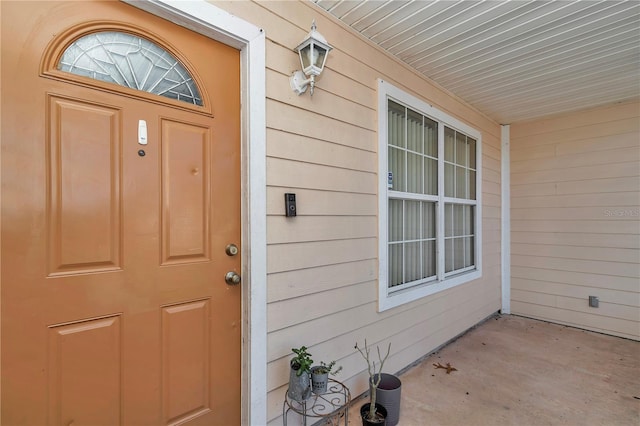 view of doorway to property