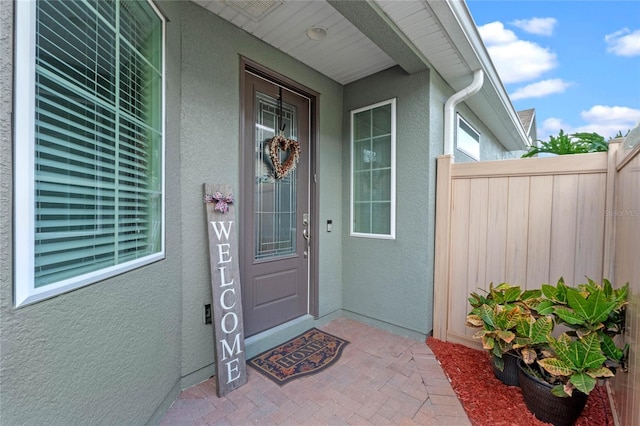 view of doorway to property