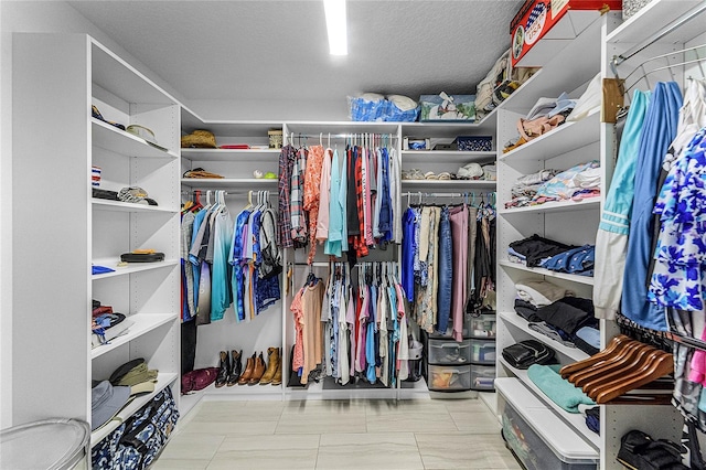 view of walk in closet