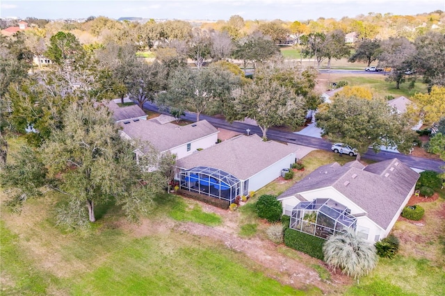 drone / aerial view with a residential view