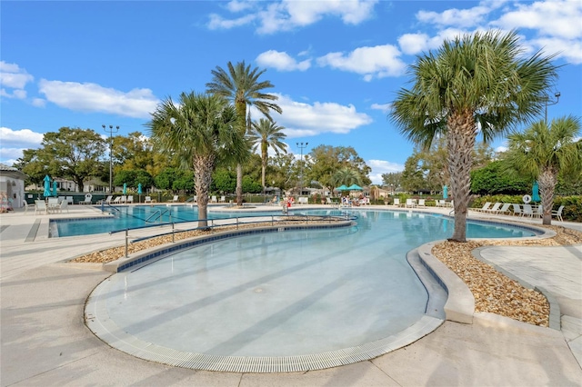 view of pool with a patio area