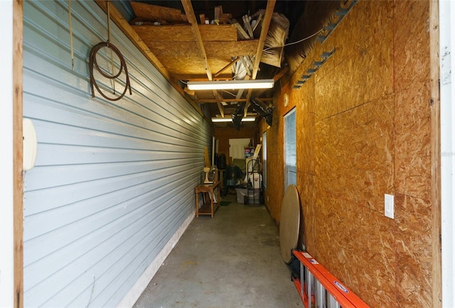 interior space featuring concrete flooring