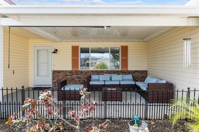 view of patio featuring outdoor lounge area