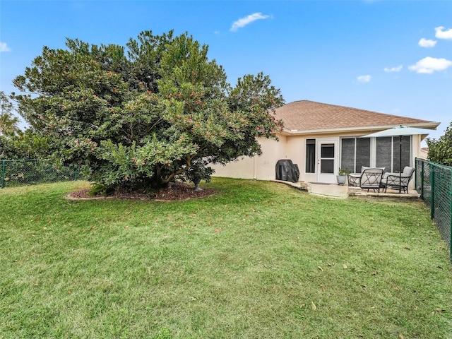 view of yard with a patio