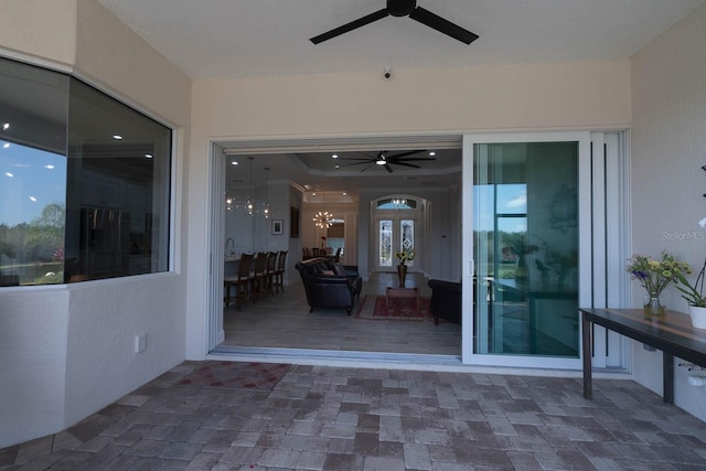 view of patio / terrace with ceiling fan