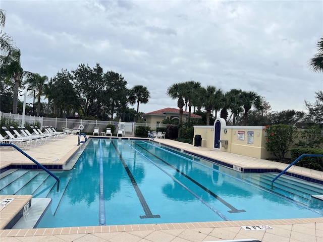 view of pool with a patio