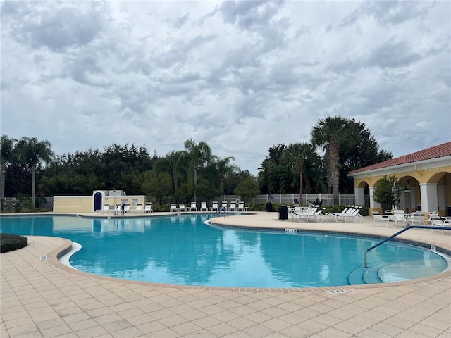 view of pool with a patio area