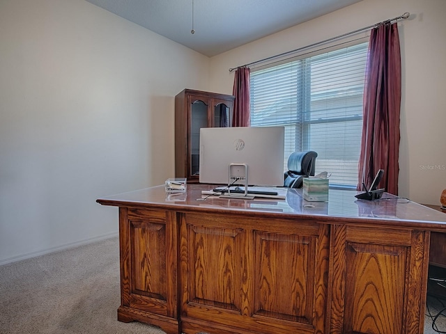 view of carpeted office