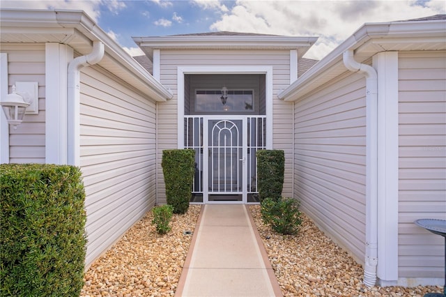 view of doorway to property