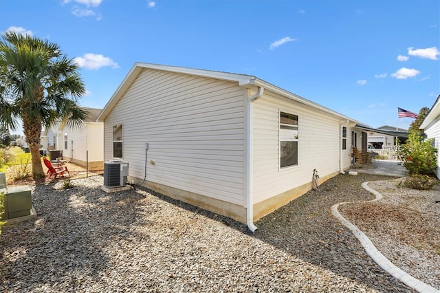 view of property exterior featuring cooling unit