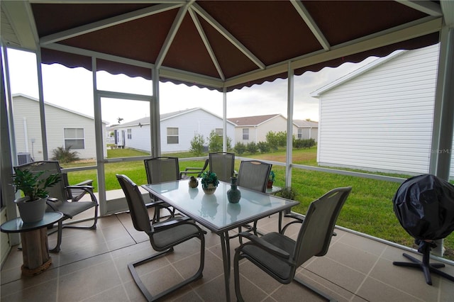 view of sunroom