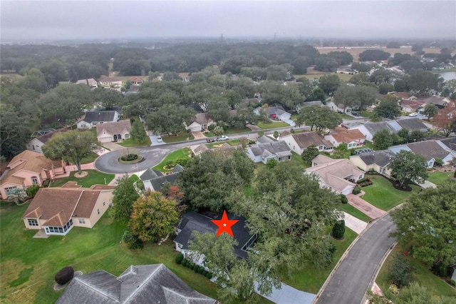 bird's eye view with a residential view