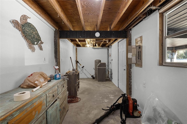 view of basement