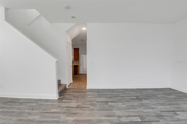 unfurnished room featuring light hardwood / wood-style flooring