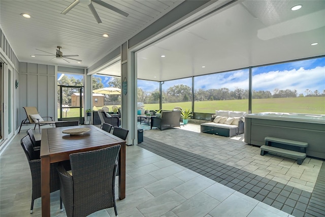 view of sunroom