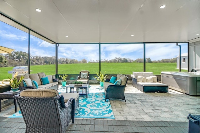 view of sunroom