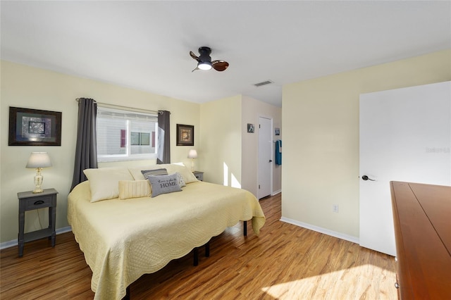 bedroom featuring hardwood / wood-style flooring