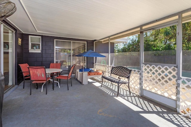 view of sunroom / solarium