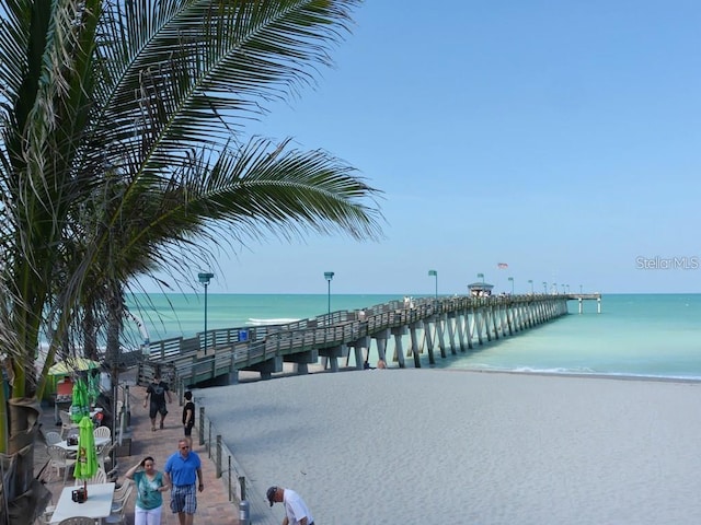 933 Harbor Dr S, Venice, FL 34285 - dock with a pier and view of water and beach