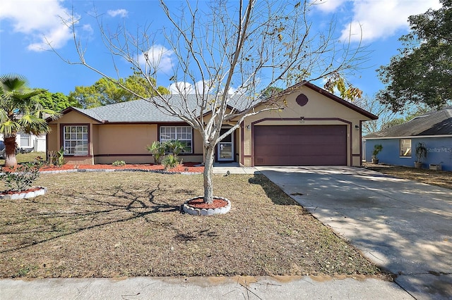 ranch-style house with a garage