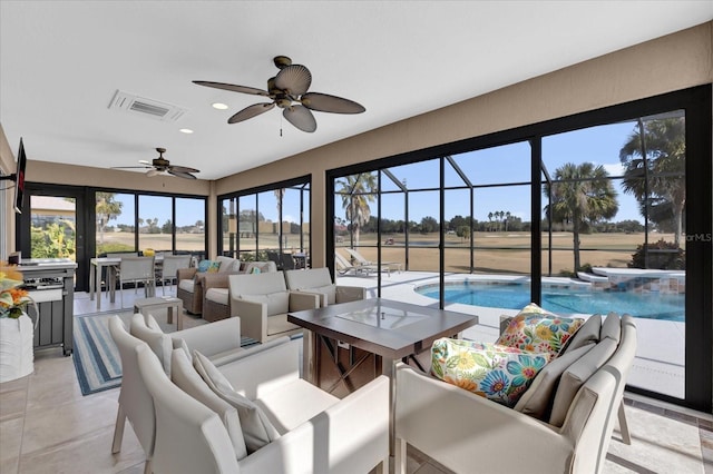 view of sunroom / solarium