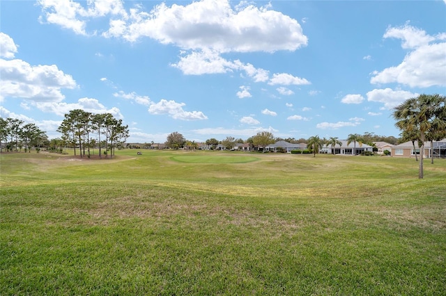 view of property's community featuring a yard