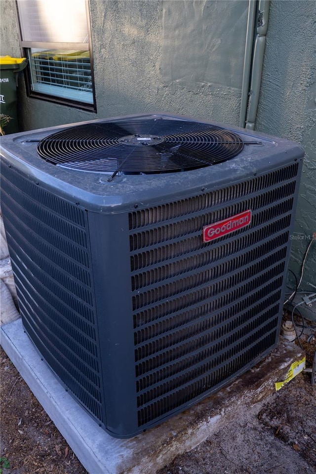 exterior details featuring central AC unit