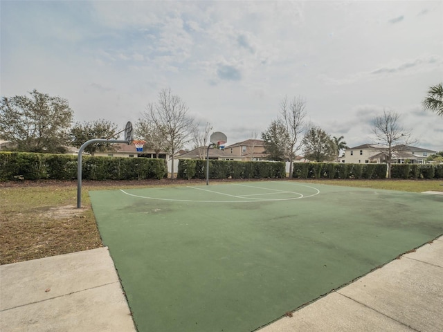 view of basketball court with community basketball court