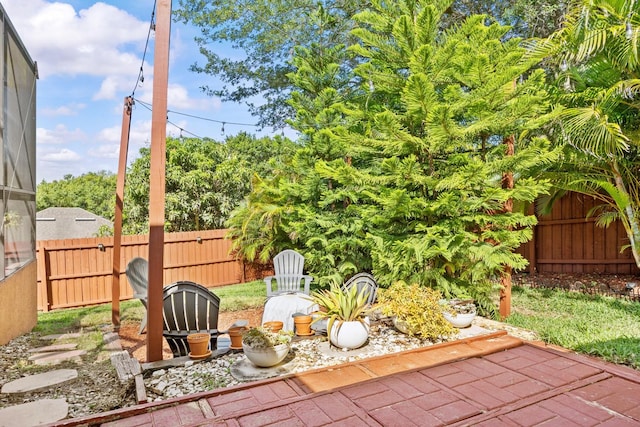 view of patio / terrace with a fenced backyard