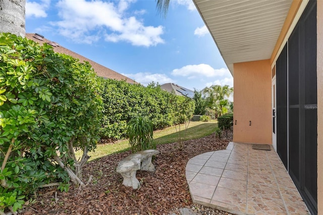 view of yard featuring a patio