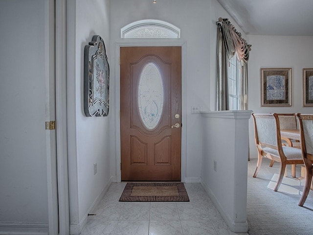 view of foyer entrance