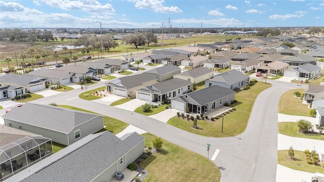 aerial view with a residential view