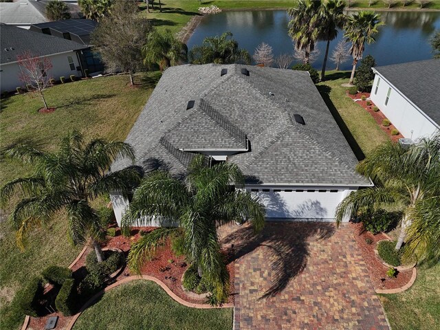 10173 Julia Isles Ave, Oxford, FL 34484 - birds eye view of property featuring a water view