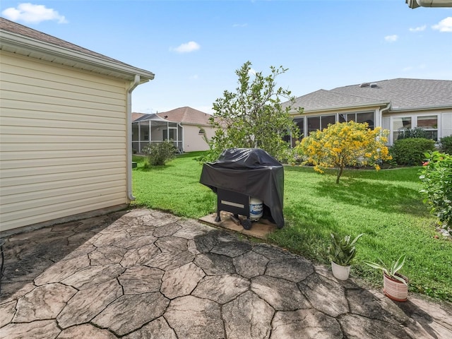 view of patio featuring area for grilling